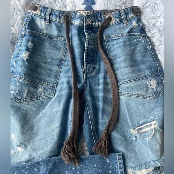 Free People Moxie pull on Barrel Jeans Calypso 28 - Picture 3 of 5